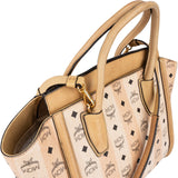 MCM Monogram Visetos Striped Shopper Handbag