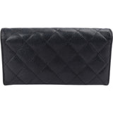 Chanel Quilted Caviar Leather CC Flap Wallet