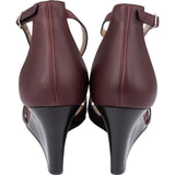 Hermès Burgund Leather Legend Wedge H Sandals