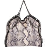 Stella McCartney Python Print Falabella Fold Over Tote Shoulder Bag