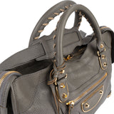 Balenciaga Grey Grained Leather City Handbag