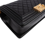 Chanel Quilted Lambskin Medium Boy Single Flap Crossbody Bag