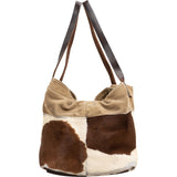 Miu Miu Pony Hair Corduroy Tote Shoulder Bag