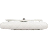 Chanel Quilted Caviar Leather Palladium Single Flap Shoulder Bag