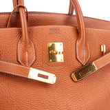 Hermès Brun Fjord Leather Birkin 35 Handbag xx leder - vintageandkickz