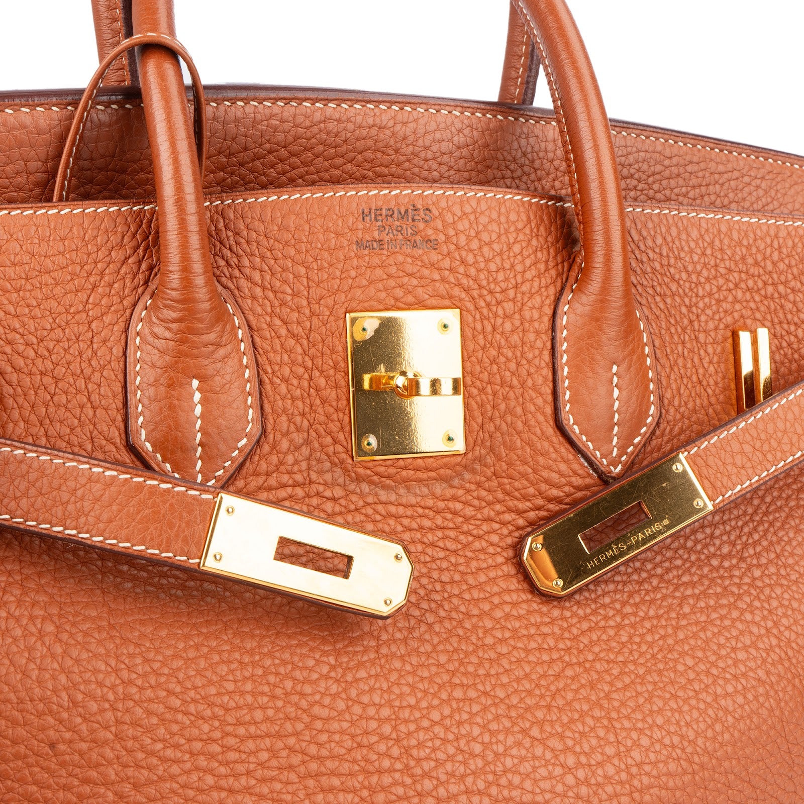 Hermès Brun Fjord Leather Birkin 35 Handbag xx leder - vintageandkickz