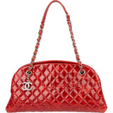 Chanel Quilted Quilted Crinkled Leather Just Mademoiselle Bowling Shoulder Bag