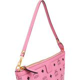MCM Pink Monogram Visetos Pouch Shoulder Bag