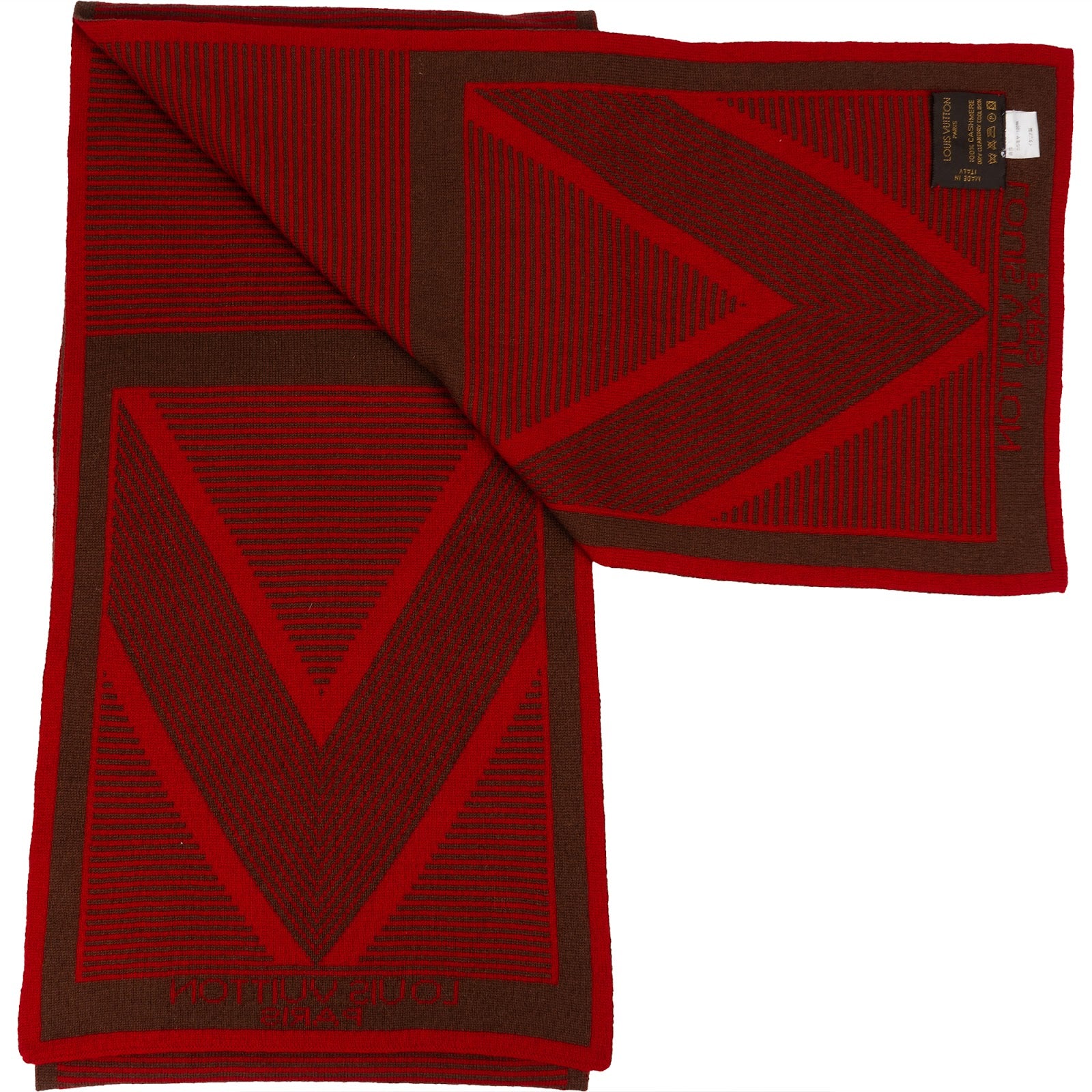 [🔄️B06 / F34] Louis Vuitton Wool Monogram V Carre Schal Scarf - vintageandkickz