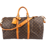 Louis Vuitton Monogram Canvas Keepall 50 Bandoulière Travel Bag