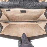 Gucci Grained Leather Interlocking GG Medium Crossbody Bag