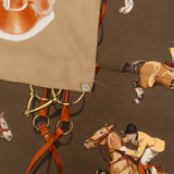 Hermès Jumping Horses Silk Carre 90 Scarf Tuch