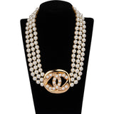 Chanel Pearl CC Choker Necklace Collier 2024