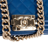 Chanel Quilted Lambskin Medium Boy Single Flap Crossbody Bag