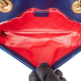 Gucci Velvet Matelassé GG Marmont Small Crossbody Bag
