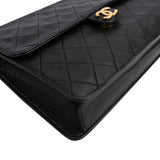 Chanel Quilted Lambskin 24K Gold Single Flap Shoulder Bag