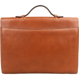 Celine Grained Leather Double Ring Clasp Briefcase Crossbody Handbag