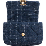 Chanel 19 Quilted Tweed Medium Single Flap Crossbody Bag