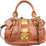Miu Miu Vitello Lux Bow City Handbag