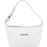 Miu Miu Quilted Patent Leather Mini Pouch Handbag