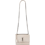 Saint Laurent Croc-Embossed Leather Sunset Crossbody Bag