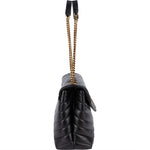 Saint Laurent Quilted Leather Medium Loulou Crossbody Bag - vintageandkickz