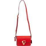 Coach Red Leather Studio Shoulder Crossbody Bag