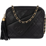 [🔄️B23 / F14] Chanel Quilted Lambskin Vintage Tassel Camera Crossbody Bag - vintageandkickz