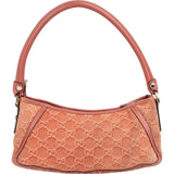 Gucci Monogram GG Suede Abbey D-Ring Pochette Shoulder Bag