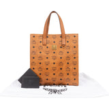 MCM Monogram Visetos Aren Paperbag Tote Handbag