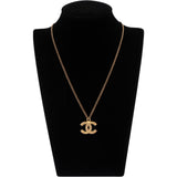 Chanel Textured CC Emblem Pendant Necklace 04C