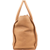 Céline Drummed Calfskin Luggage Handbag