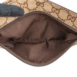 Gucci Grained Leather Monogram GG Canvas Small Crossbody Belt Bag