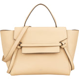 Celine Beige Grained Calfskin Belt Handbag