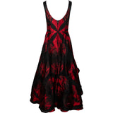 Alexander McQueen Multicolor Silk Jacquard High-Low Gown Dress (IT44 / DE40)