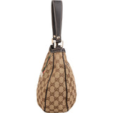 Gucci Monogram GG Canvas Web Hobo Shoulder Bag