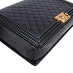 Chanel Quilted Leather Boy Single Flap Crossbody Bag - vintageandkickz