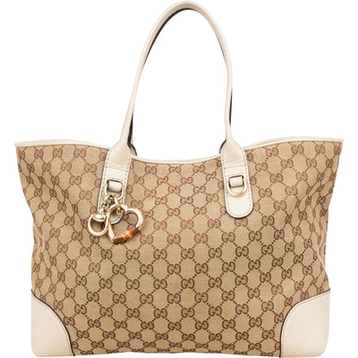 Gucci Monogram GG Charmy Tote Handbag - vintageandkickz