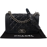 Chanel Aged Quilted Calfskin Medium Boy Crossbody Bag