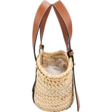 Loewe Raffia Small Basket Shoulder Bag