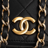 Chanel Quilted Lambskin 24K Gold Single Flap Crossbody Bag