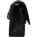 Chanel Quilted Lambskin 24K Gold Medium Double Flap Shoulder Bag