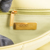 Chanel 19 Quilted Lambskin Chanel Single Flap Crossbody Bag Green Avocado