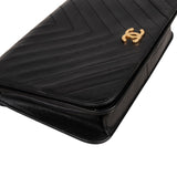 Chanel Chevron Lambskin 24K Gold Single Flap Crossbody Bag