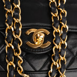 Chanel Quilted Lambskin 24K Gold Clip Single Flap Shoulder Bag