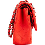 Chanel Quilted Lambskin Palladium Medium Double Flap Shoulder Bag