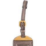 Prada Taupe Leather Small Luggage Tag Bag Charm