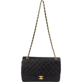 Chanel Quilted Lambskin Medium 24 K Gold Zip Single Flap Shoulder Bag