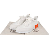 Hermès White Leather & Suede Bouncing Sneakers (43)