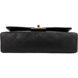 Chanel Quilted Lambskin 24K Gold Medium Double Flap Shoulder Bag